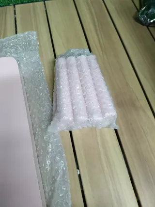 VASAGLE Appendiabiti in Legno Massiccio con Ganci Rosa Gelatina