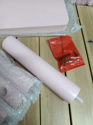 VASAGLE Appendiabiti in Legno Massiccio con Ganci Rosa Gelatina