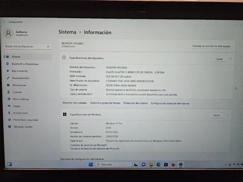 PC diseño / gaming Lenovo P52 Workstation Portatil afbeelding 2