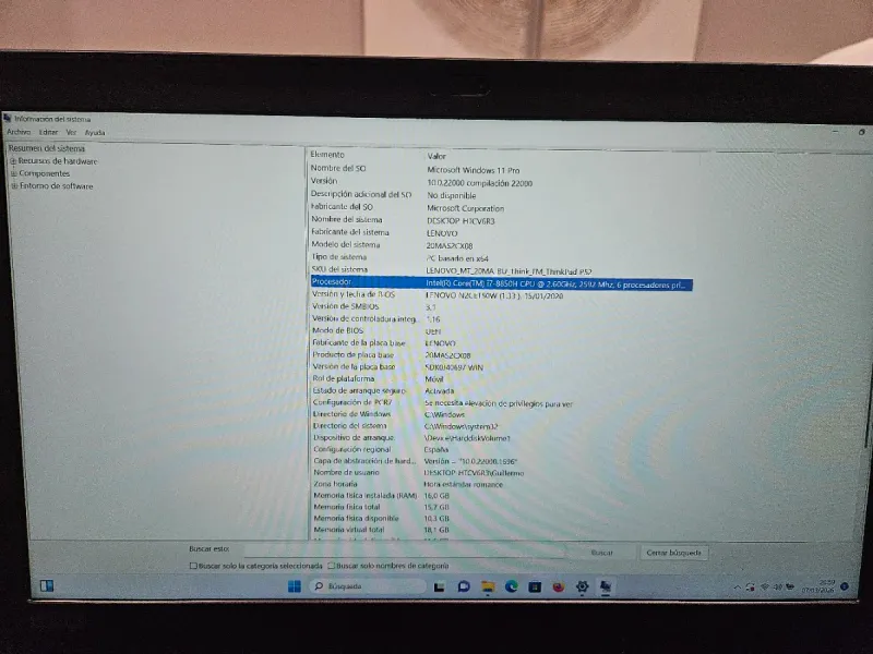 PC diseño / gaming Lenovo P52 Workstation Portatil afbeelding 3