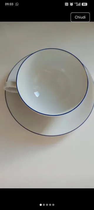 Set 12 Tazzine da Tè e Caffè con Piattini