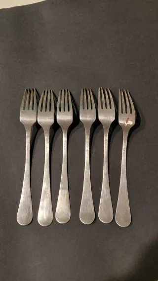 Set 6 forchette antiche argento 800