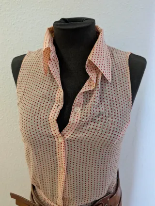 Conjunto blusa y falda lunares talla XS