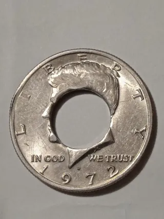 MONEDA MEDIO DOLAR.1972D.KENNEDY.ERROR ACUÑACION.