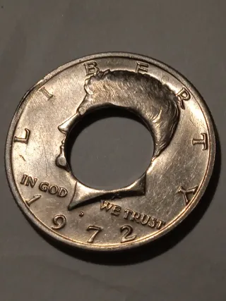 MONEDA MEDIO DOLAR.1972D.KENNEDY.ERROR ACUÑACION.