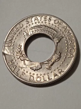 MONEDA MEDIO DOLAR.1972D.KENNEDY.ERROR ACUÑACION.