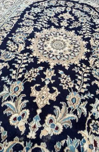 Alfombra Persa Beige y Azul