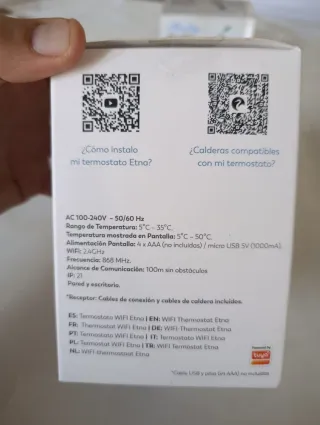 Termostato WIFI ETNA GAZA SMART