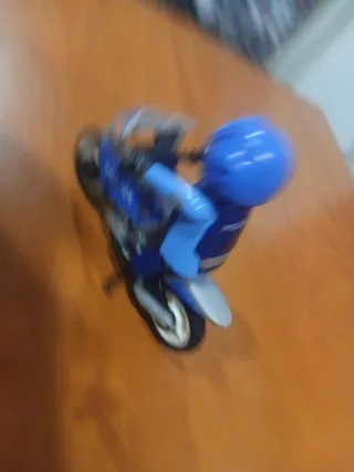 Moto Policía Playmobil Azul y Blanca
