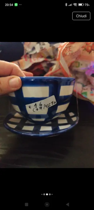 Tazzone latte ceramica vietrese fatto a mano