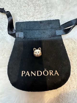 Charm Pandora Gato Plata