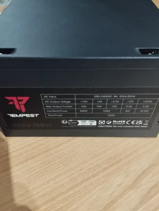 Fuente Alimentación Tempest GPSU 750W