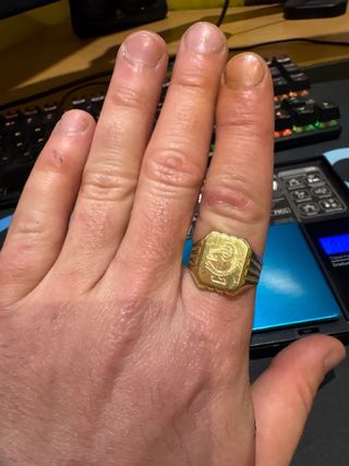 Anillo de oro 18k inicialea JG