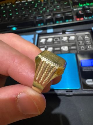 Anillo de oro 18k inicialea JG