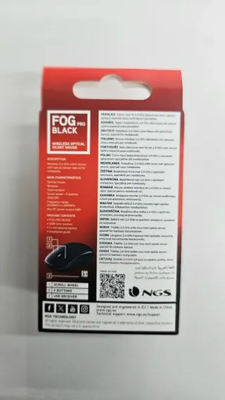 Ratón Inalámbrico NGS FOG PRO Negro