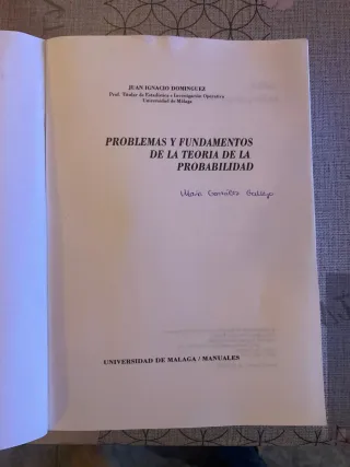 Problemas y fundamentos teoría de la probabilidad