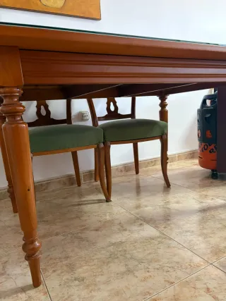 Mesa cerezo hecha a mano en perfecto estado