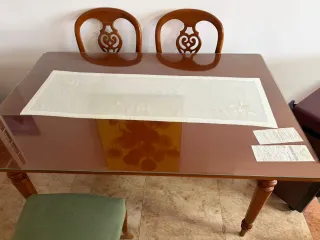 Mesa cerezo hecha a mano en perfecto estado