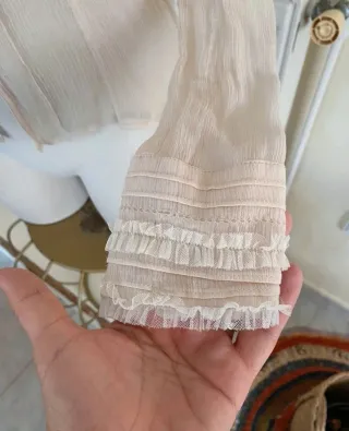 Blusa Boho Romántica Encaje Estilo Ibiza Talla S