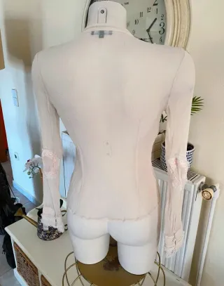 Blusa Boho Romántica Encaje Estilo Ibiza Talla S