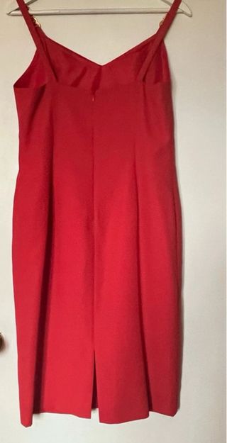 Elegante Conjunto Rojo Chaqueta y Vestido D’ors