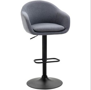 Taburete de bar gris y negro