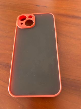Funda iPhone 14 Roja Transparente