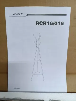 VASAGLE Appendiabiti, Appendiabiti per Cappotti, Appendiabiti per Cappelli e Cappotti, Stile Industriale, con 2 Ripiani, per Abbigliamento, Cappello, Borsa, Marrone Rustico e Nero RCR16BXV1