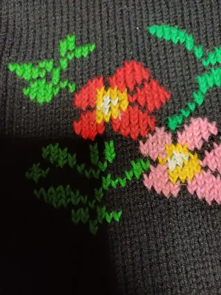 Maglione Lavoro A Mano Ricamato Tg L