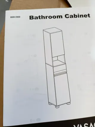 VASAGLE Armario de Baño, Mueble de Almacenamiento