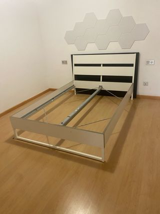 Cama Matrimonio Madera y Metal