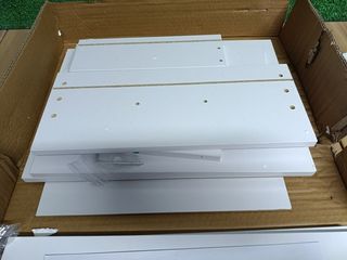 VASAGLE Mesita de Noche, Mesa Auxiliar con Cajón, Asa, Compartimento Abierto, para Dormitorio, Salón, Blanco Nube LET619T14