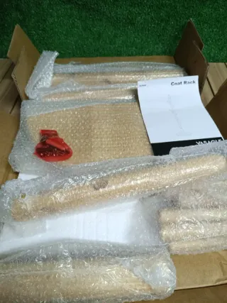 VASAGLE Appendiabiti in Legno Massello a Forma di Albero