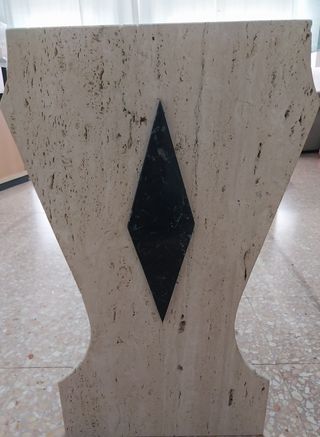 Mesa de salón cristal y mármol