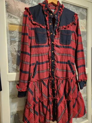 Vestido Highly Preppy Rojo y Azul Talla M