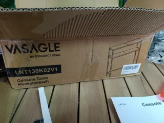 VASAGLE Tavolo Consolle 20x80x80 cm Greige Mélange