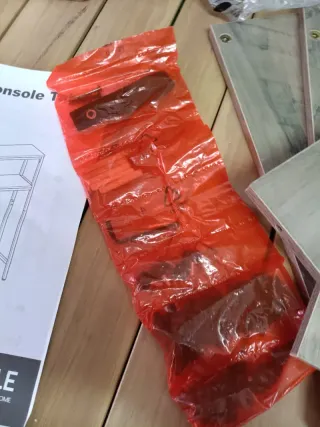 VASAGLE Tavolo Consolle 20x80x80 cm Greige Mélange