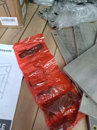 VASAGLE Tavolo Consolle 20x80x80 cm Greige Mélange