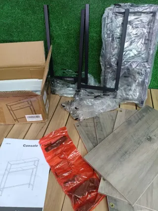 VASAGLE Tavolo Consolle 20x80x80 cm Greige Mélange