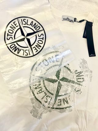Camiseta Stone Island Blanca Talla M