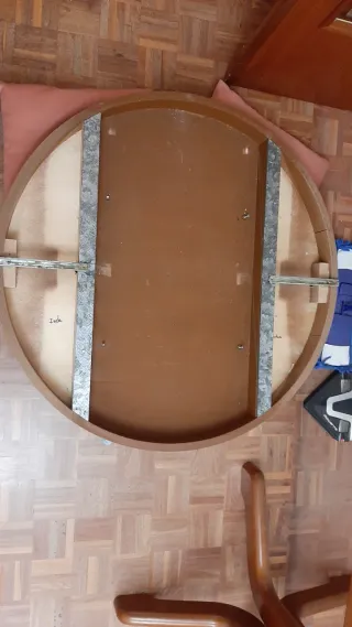 Mesa redonda extensible de madera