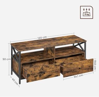 Mueble TV VASAGLE 55 Marrón LTV300B01