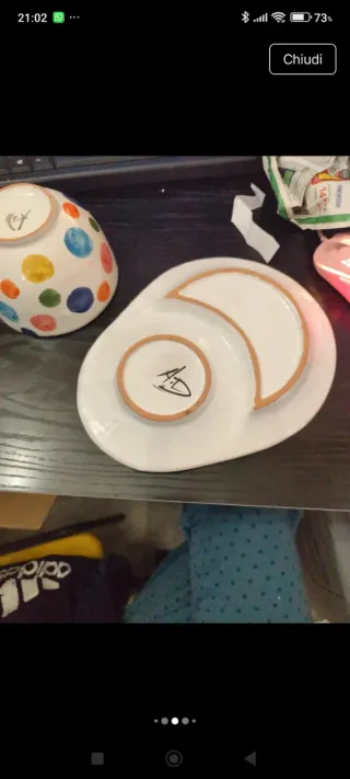 Tazzone e piattino in ceramica vietrese