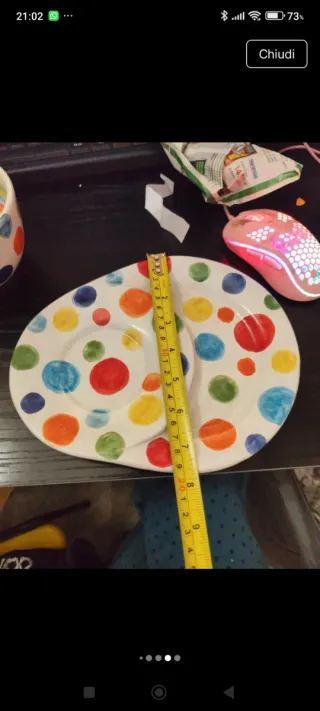 Tazzone e piattino in ceramica vietrese