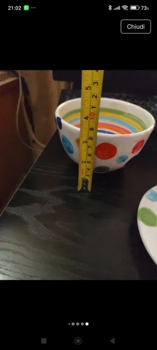 Tazzone e piattino in ceramica vietrese