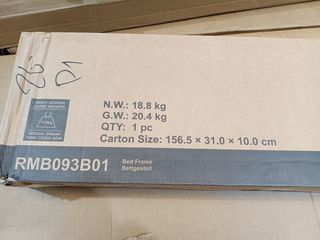 VASAGLE Marco de Cama Matrimonio, Estructura de Cama de Metal, con Estantes de Almacenamiento, Invitados, para Colchón de 140 x 190 cm, Fácil Montaje, Negro Tinta RMB093B01