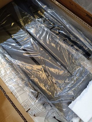 VASAGLE Marco de Cama Matrimonio, Estructura de Cama de Metal, con Estantes de Almacenamiento, Invitados, para Colchón de 140 x 190 cm, Fácil Montaje, Negro Tinta RMB093B01