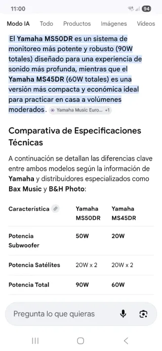 Monitor Batería Yamaha MS50DR