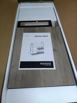 VASAGLE Estantería de Cocina con 2 Cestas de Malla