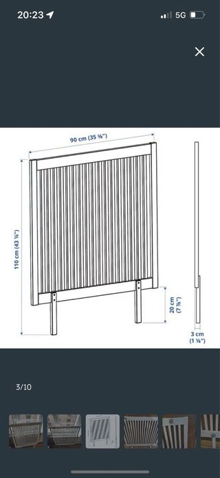 Cabecero ikea cama 90